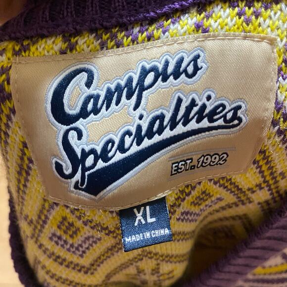 LSU Tigers Louisiana State University Purple Ugly Christmas Holiday Sweater XL - Picture 4 of 5